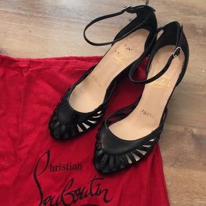 COPY - Christian Louboutin black wedges 5.5